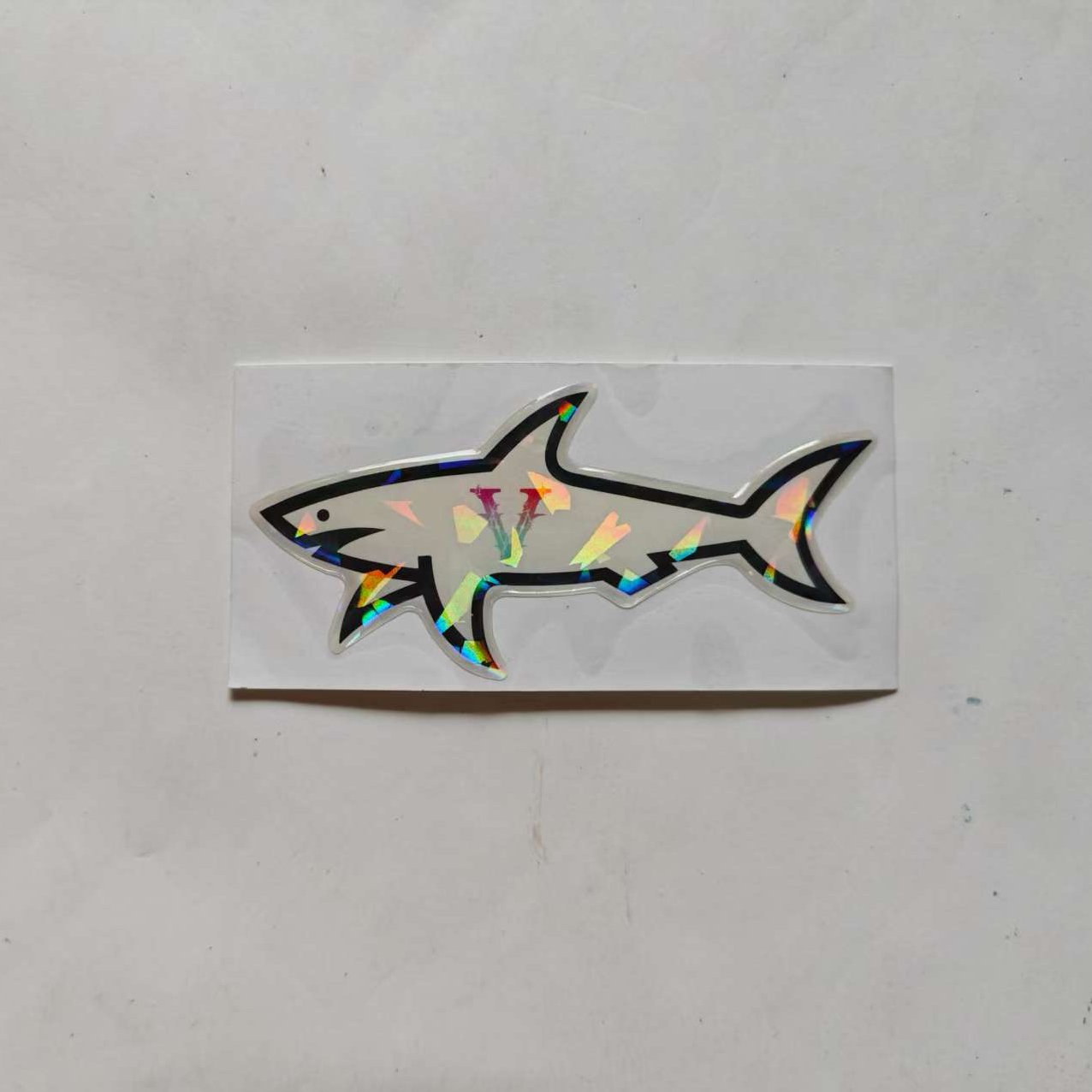 Laser shark sticker