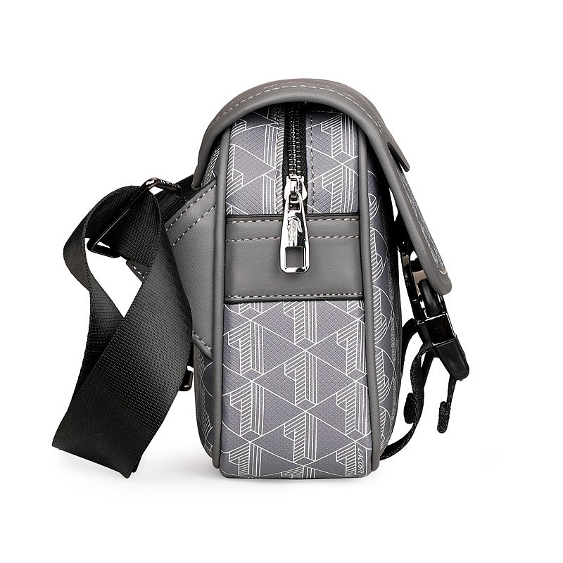 Gray Lacoste Crossbody Bag - Image 3