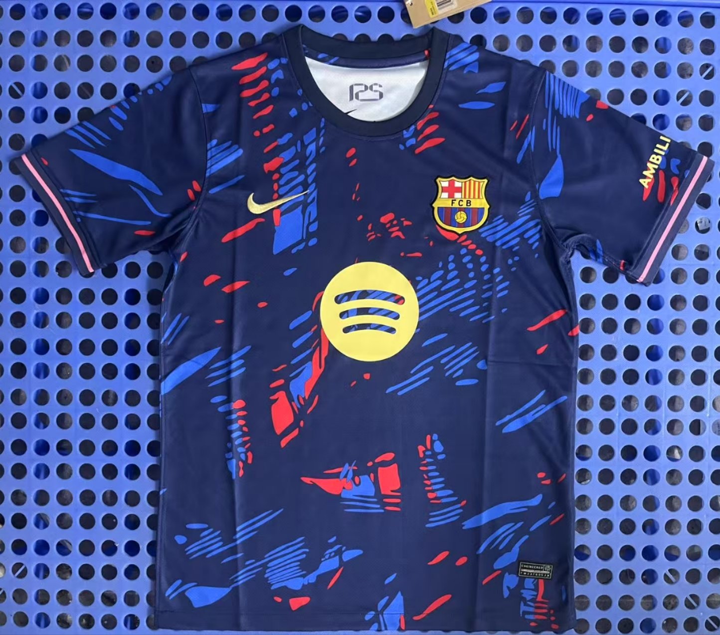 Barcelona's colorful training jersey
