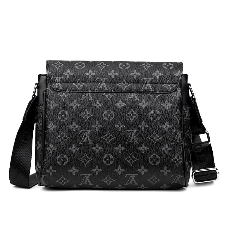 Black Flower and Black Checkered Single-shoulder Bag - Image 6