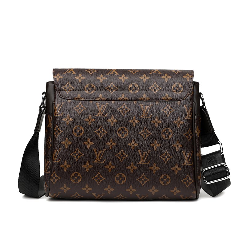 Black Flower and Black Checkered Single-shoulder Bag - Image 4