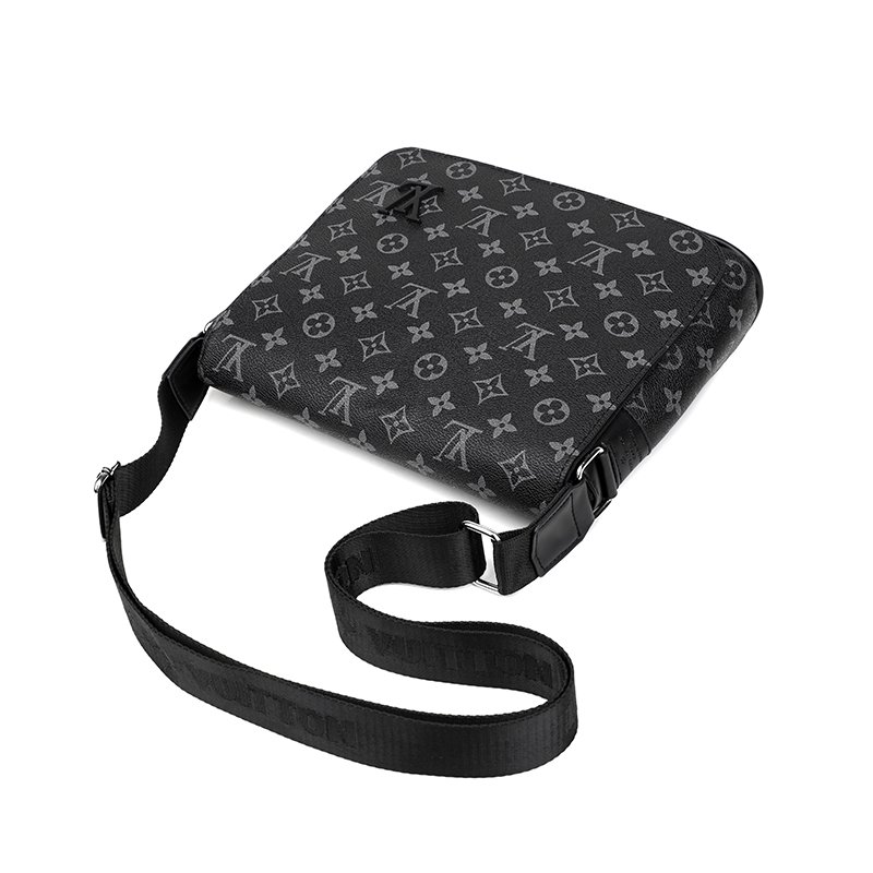 Black Flower and Black Checkered Single-shoulder Bag - Image 3