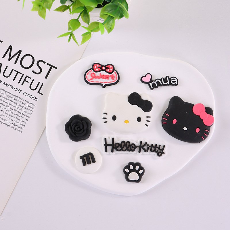 Hollekitty cat head soft rubber accessories diy phone case decoration - Image 3