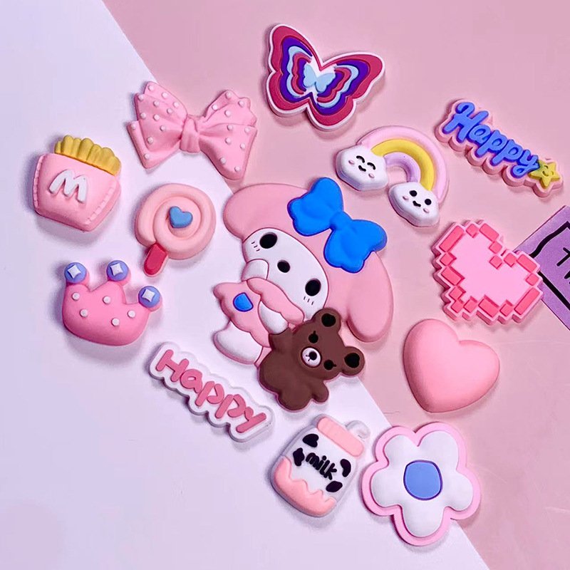 PVC Cartoon Melody KT Cat Diy Accessories For Phone Cases and Slippers - Image 4