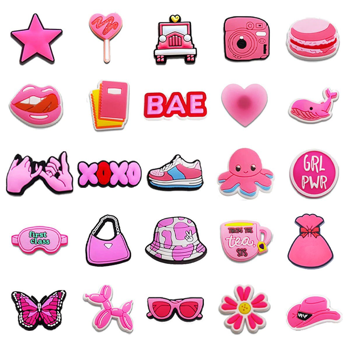 Pink girl Crocs DIY shoe accessories Party decoration - Image 3