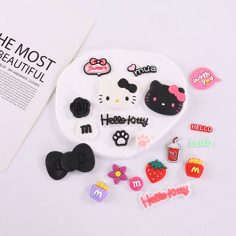 Hollekitty cat head soft rubber accessories diy phone case decoration - Image 4