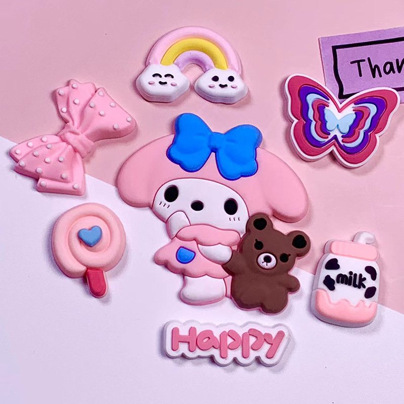 PVC Cartoon Melody KT Cat Diy Accessories For Phone Cases and Slippers - Image 3