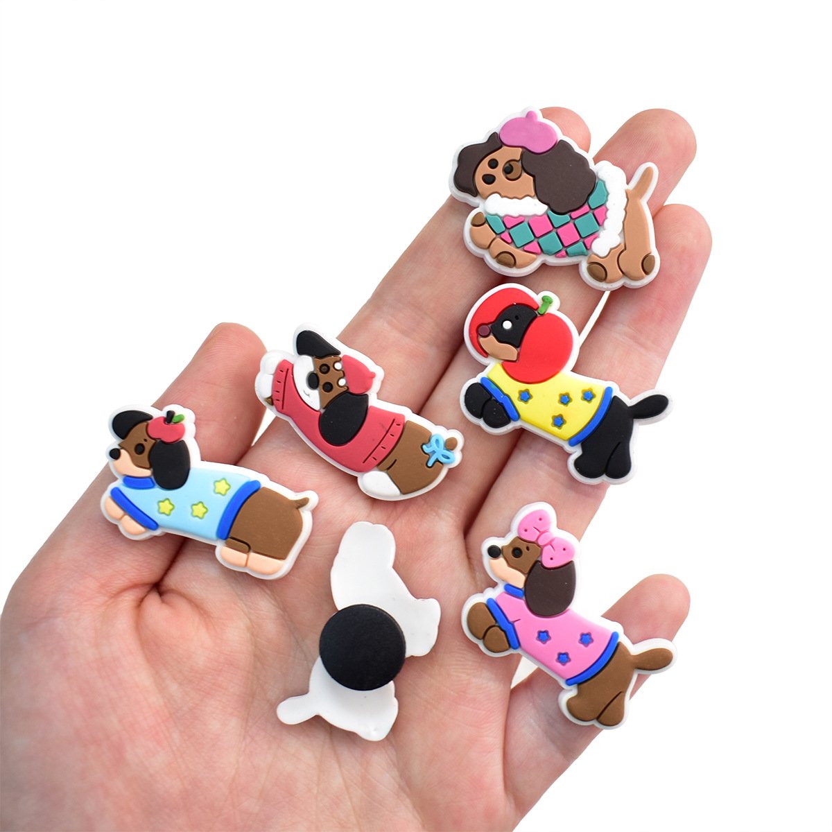 Cartoon Cute Dog Crocs Decoration DIY PVC Soft Rubber - Image 2