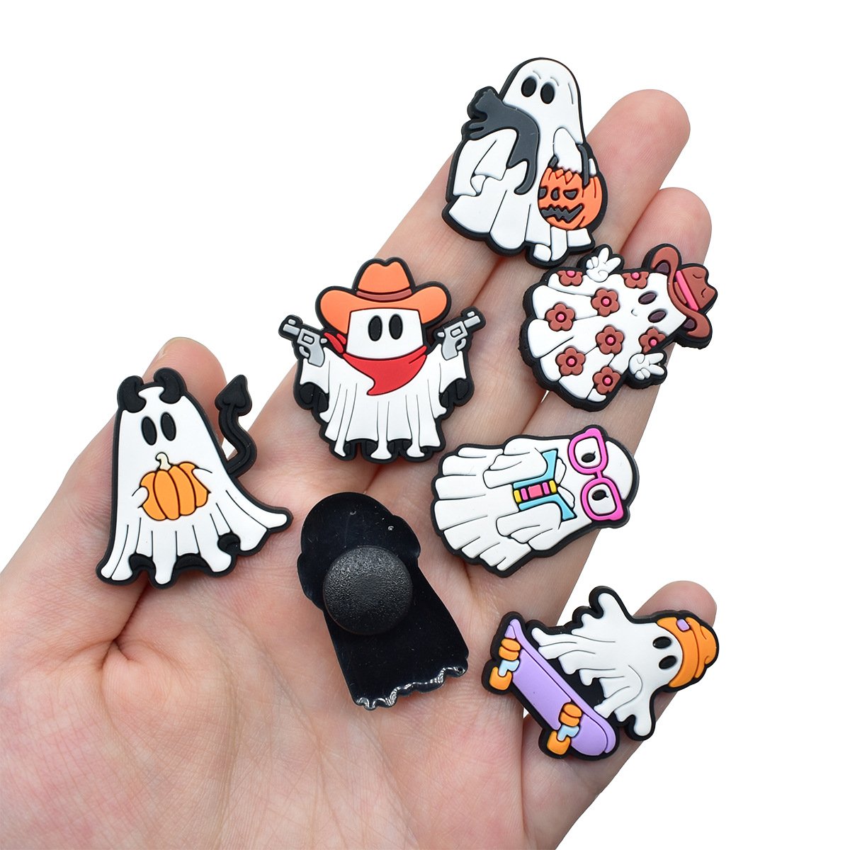 Halloween series White ghost Crocs Accessories - Image 2