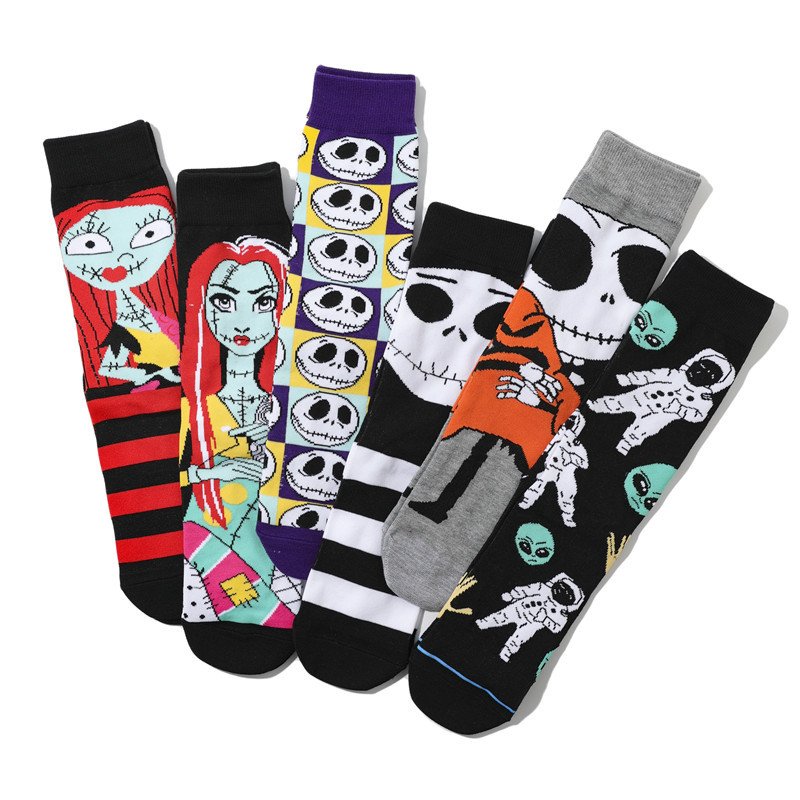 Skull Trendy Cotton Socks - Image 2