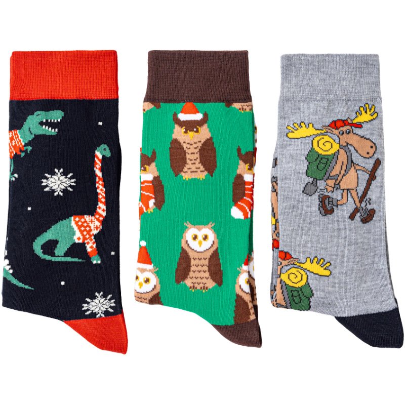 Dinosaur Owl Cartoon Cotton Socks - Image 9