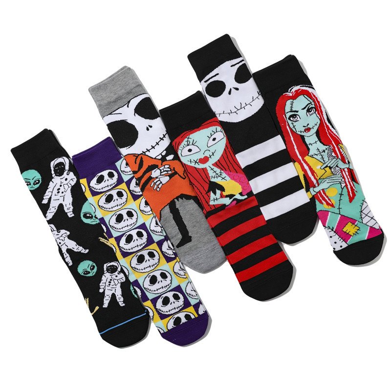 Skull Trendy Cotton Socks - Image 3