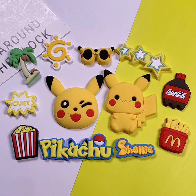 Cartoon strawberry bear patch diy soft rubber accessory phone case Charm - Image 8