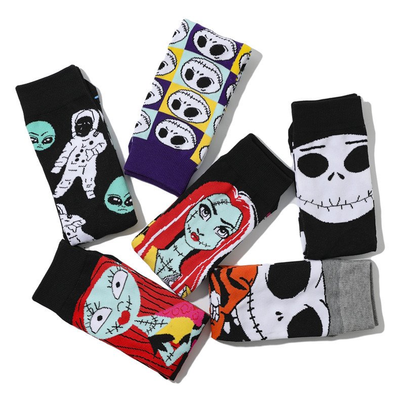 Skull Trendy Cotton Socks - Image 5