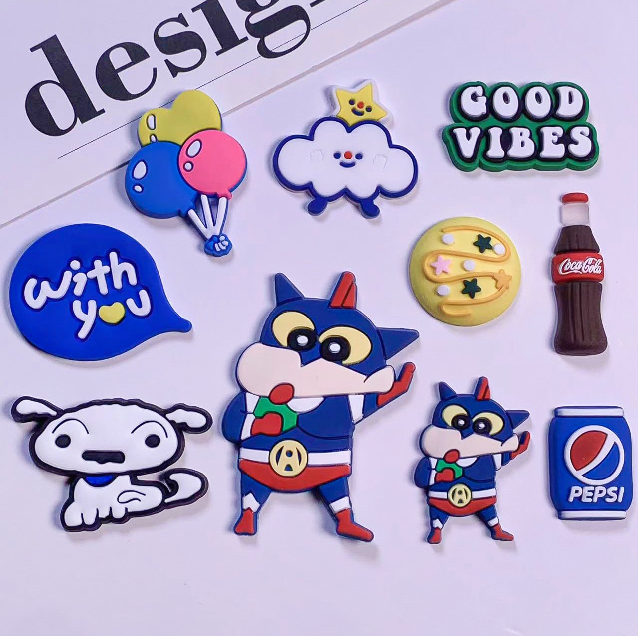 Cartoon strawberry bear patch diy soft rubber accessory phone case Charm - Image 5