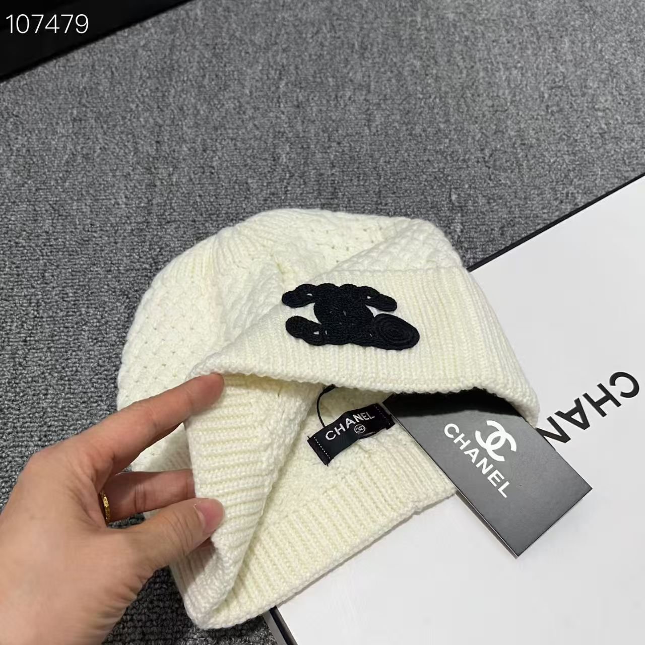 chanel knitted hat