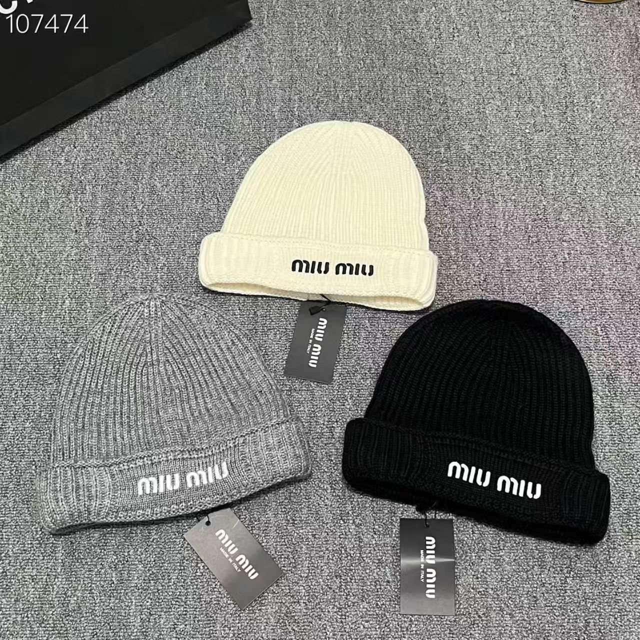 Fashionable miumiu woolen knitted cap - Image 2