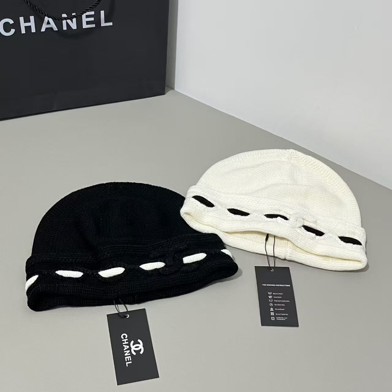 CHANEL Autumn winter casual knitted cap - Image 2