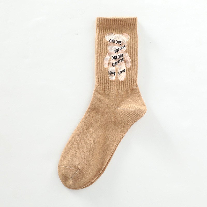 Cartoon bear fashionable pure cotton socks - Image 8