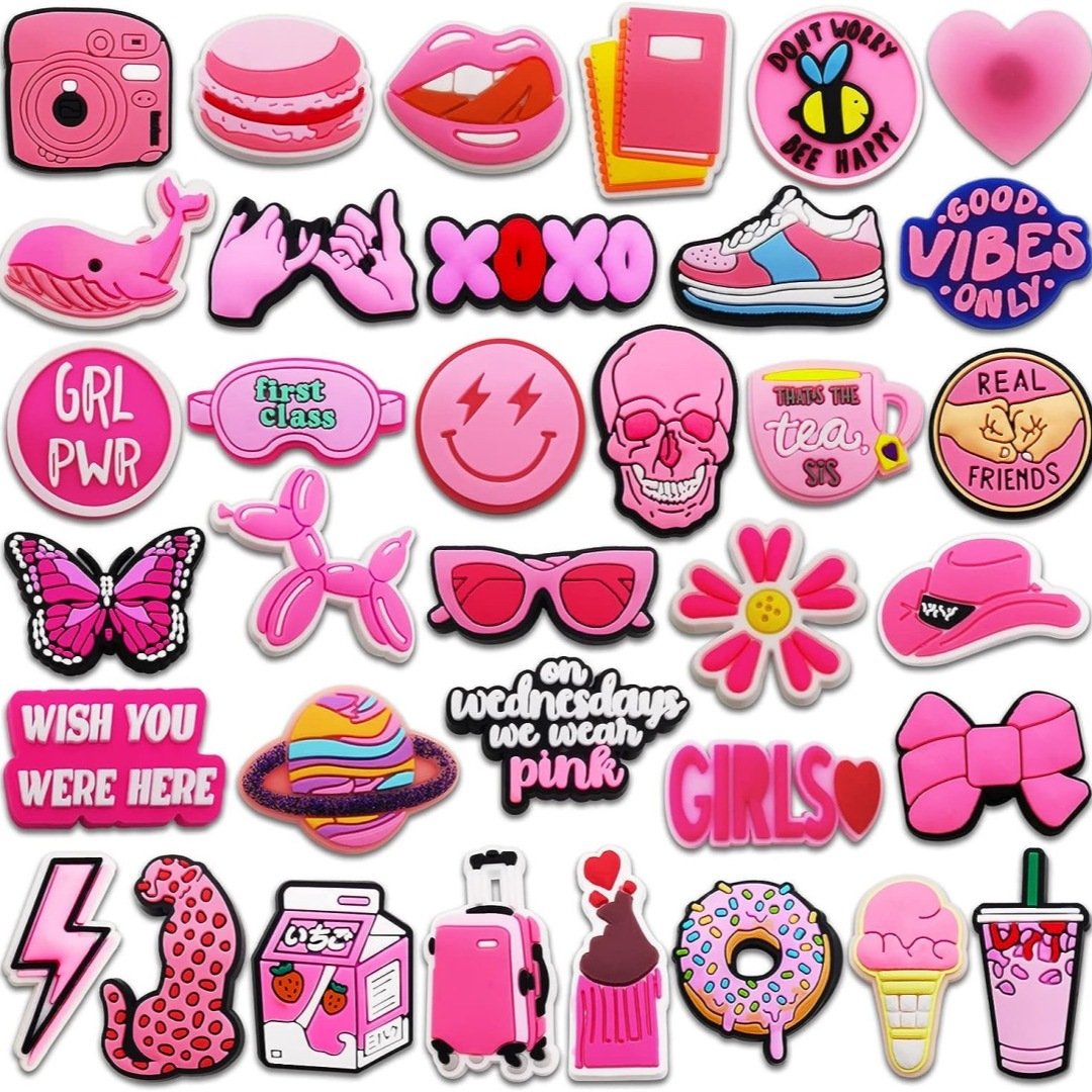 Pink cute and fresh crocs diy accessories - Image 4