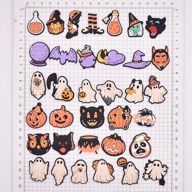 Halloween Series Crocs Charm Cartoon Ghost diy shoes decorative accessories - Image 6
