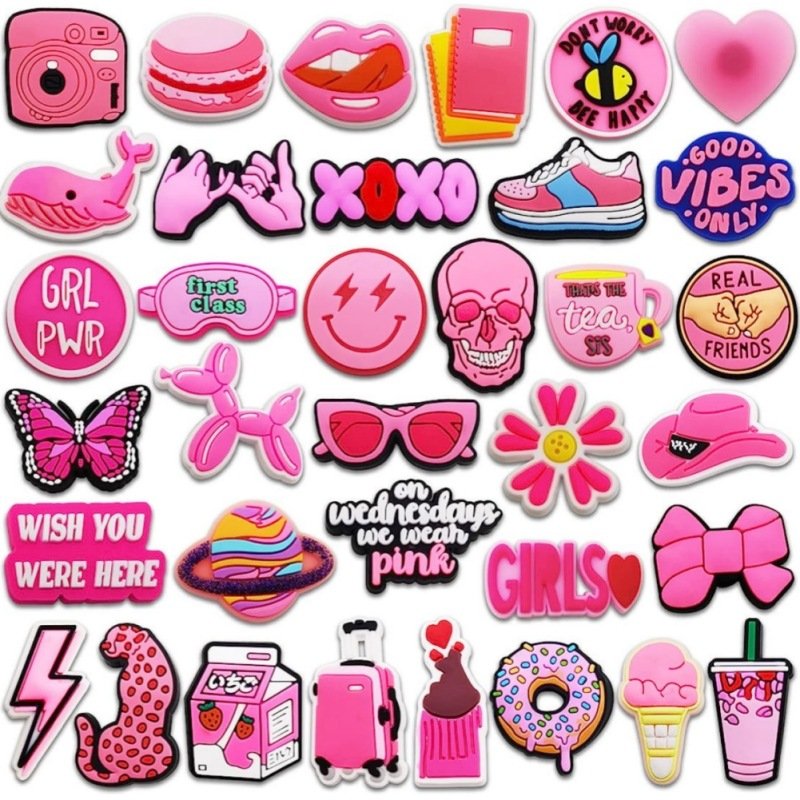 Pink cute and fresh crocs diy accessories - Image 2