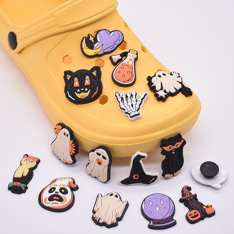 Halloween Series Crocs Charm Cartoon Ghost diy shoes decorative accessories - Image 5