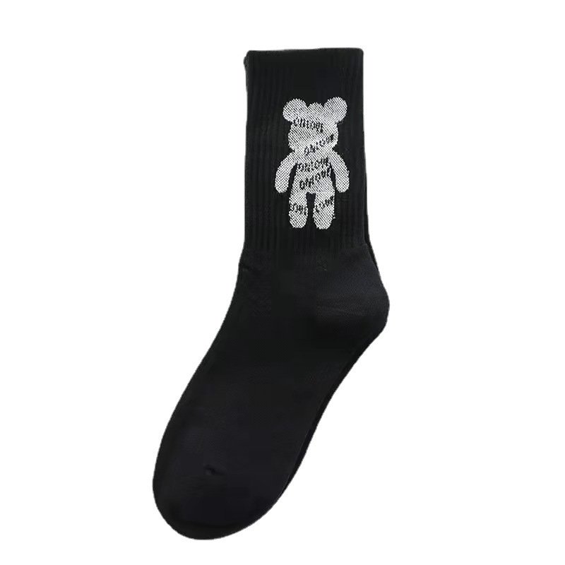 Cartoon bear fashionable pure cotton socks - Image 5