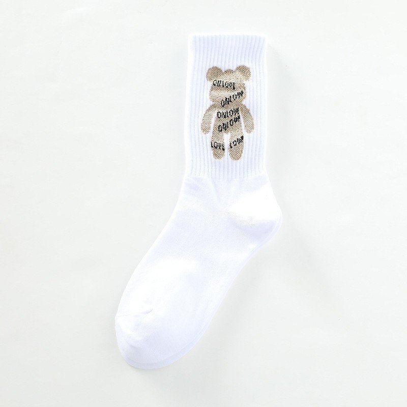 Cartoon bear fashionable pure cotton socks - Image 6