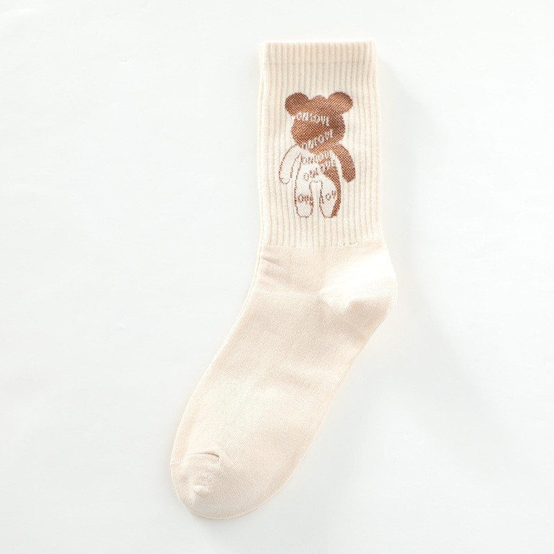 Cartoon bear fashionable pure cotton socks - Image 7