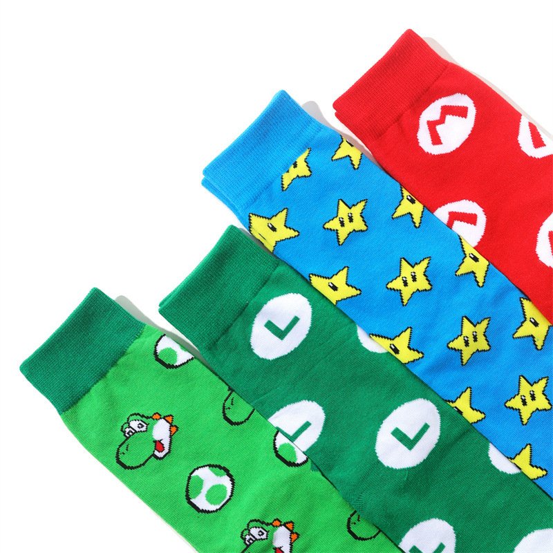 Mario Cartoon Personalized men's and women's socks - Image 4