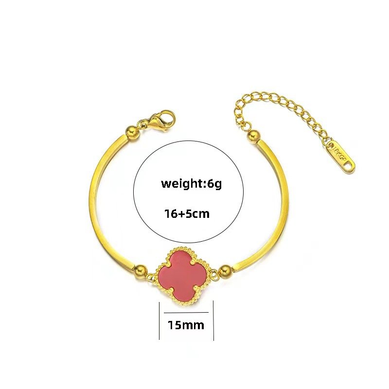 Stainless Four-leaf clover bracelet - Image 8