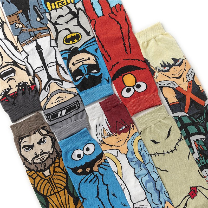 Hero Academy Cartoon Socks Mid-length Business Men's Socks - Image 7