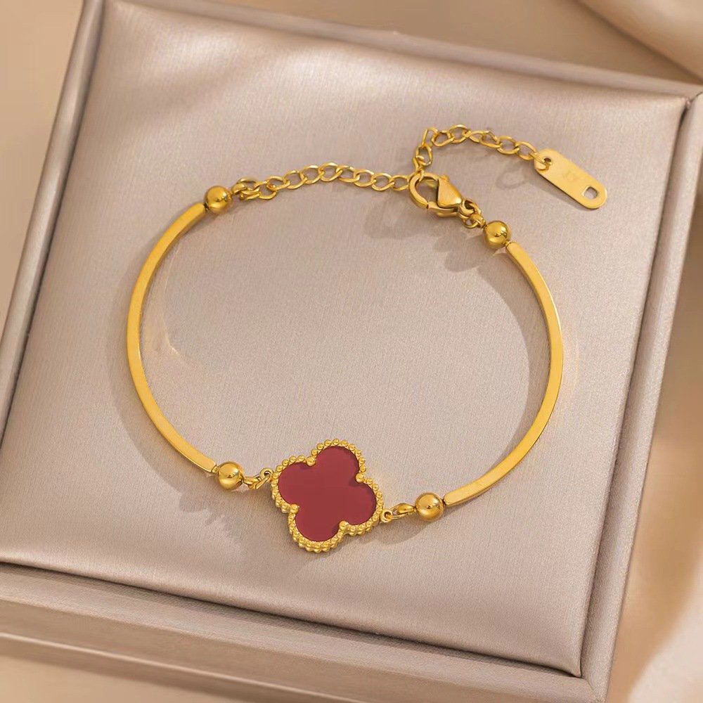 Stainless Four-leaf clover bracelet - Image 7