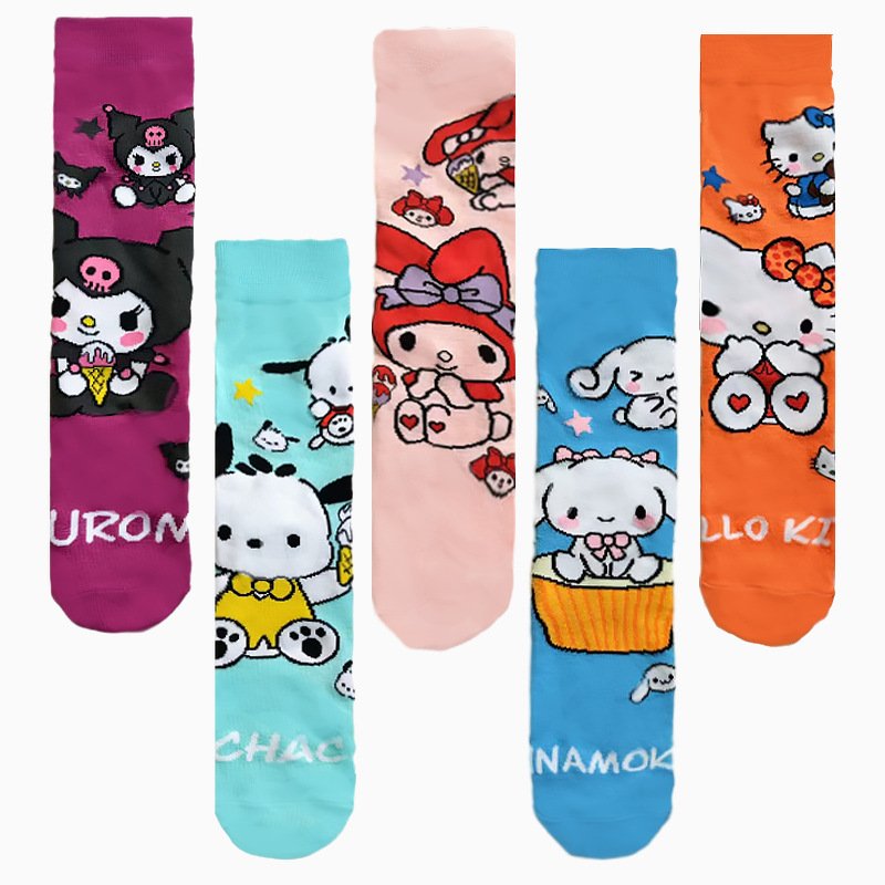 Anime cartoon kitty Kuromi Trendy Socks - Image 2