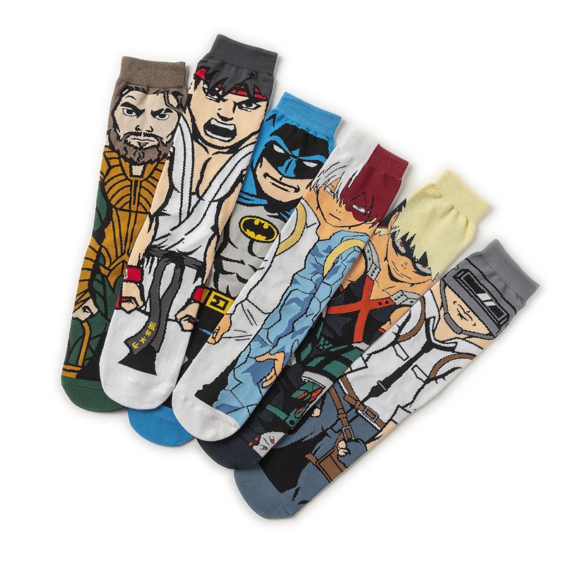 Hero Academy Cartoon Socks Mid-length Business Men's Socks - Image 4
