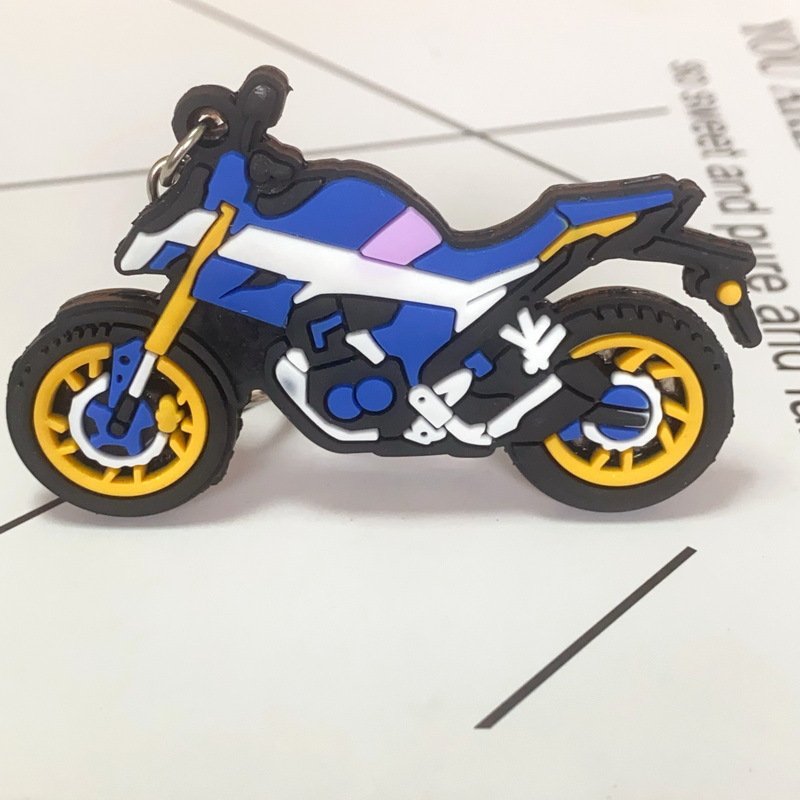 Trendy Motorcycle Keychain PVC Pendant - Image 2