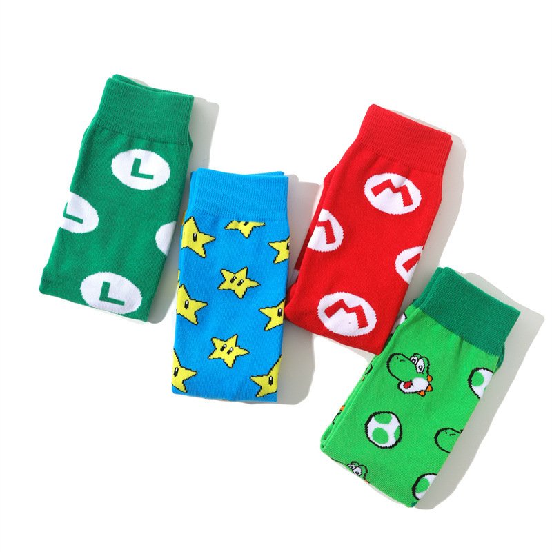 Mario Cartoon Personalized men's and women's socks - Image 5