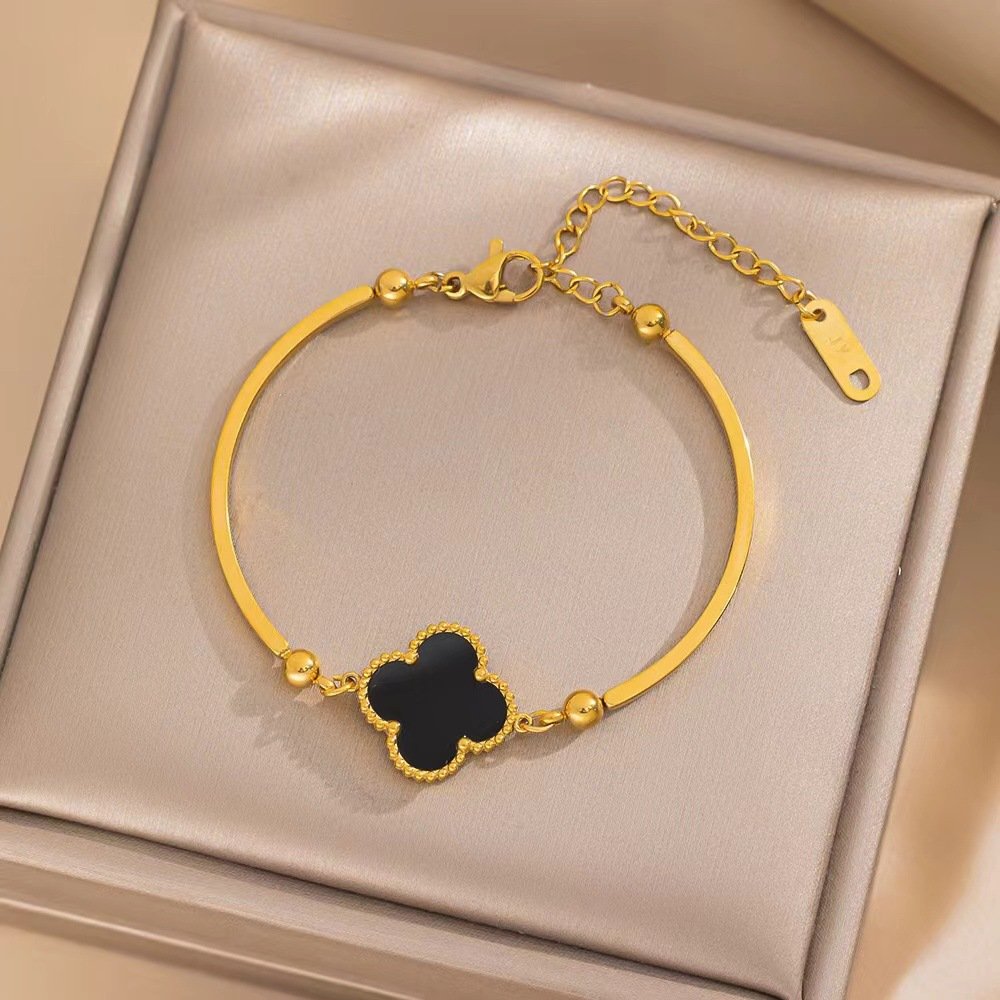 Stainless Four-leaf clover bracelet - Image 2