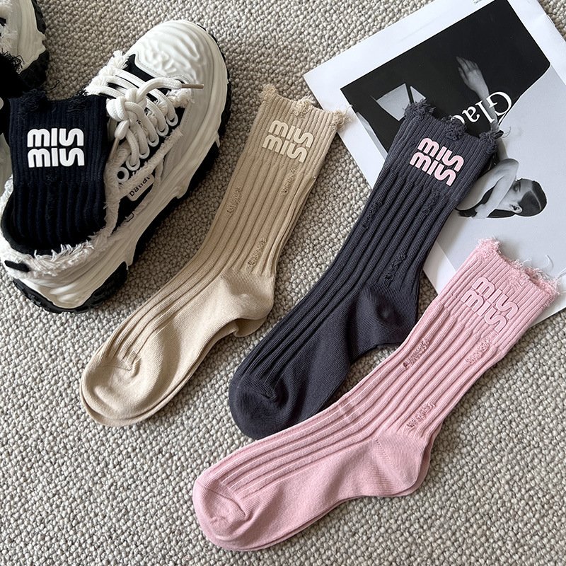 Light luxury ripped women's socks - Image 3