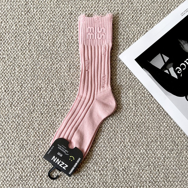 Light luxury ripped women's socks - Image 5